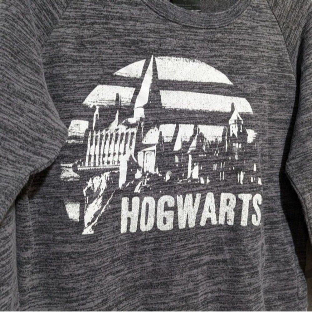 Hogwarts Sweatshirt Harry Potter cotton poly grey sweater sz L - Picture 4 of 4